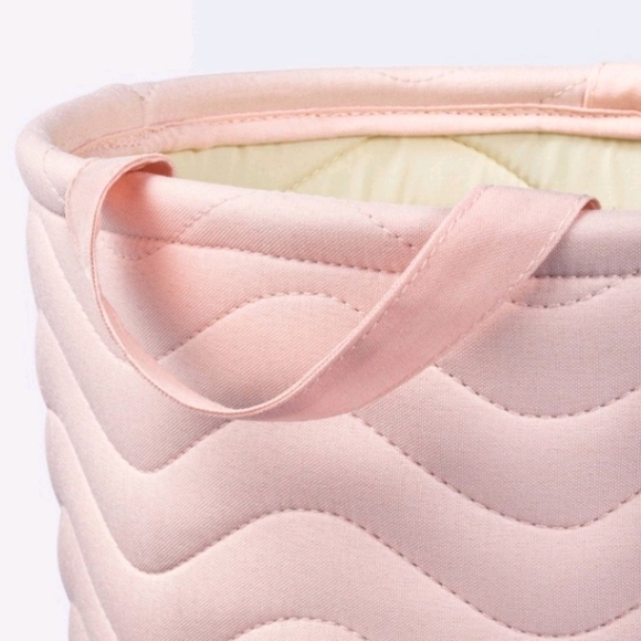 Quilted Fabric Med. Round Storage Basket - Picture 2 of 3